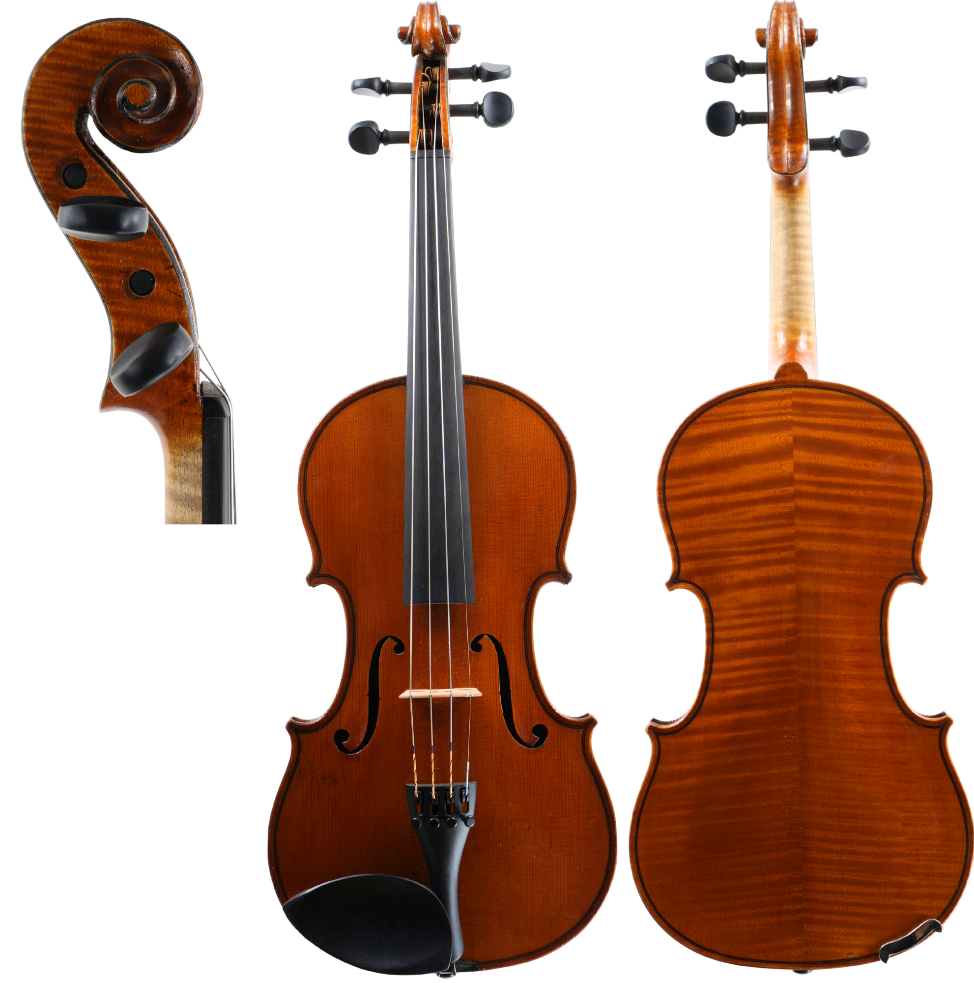 French Mirecourt violin of the Collin School c.1900 - Stringers of